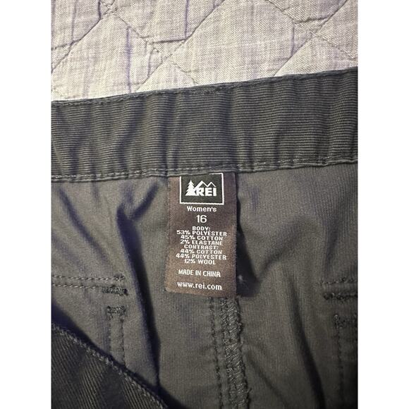 REI Women’s 16 Black Utility Cargo Skirt Hiking Outdoor Cotton Blend Gorp Core - Picture 5 of 11